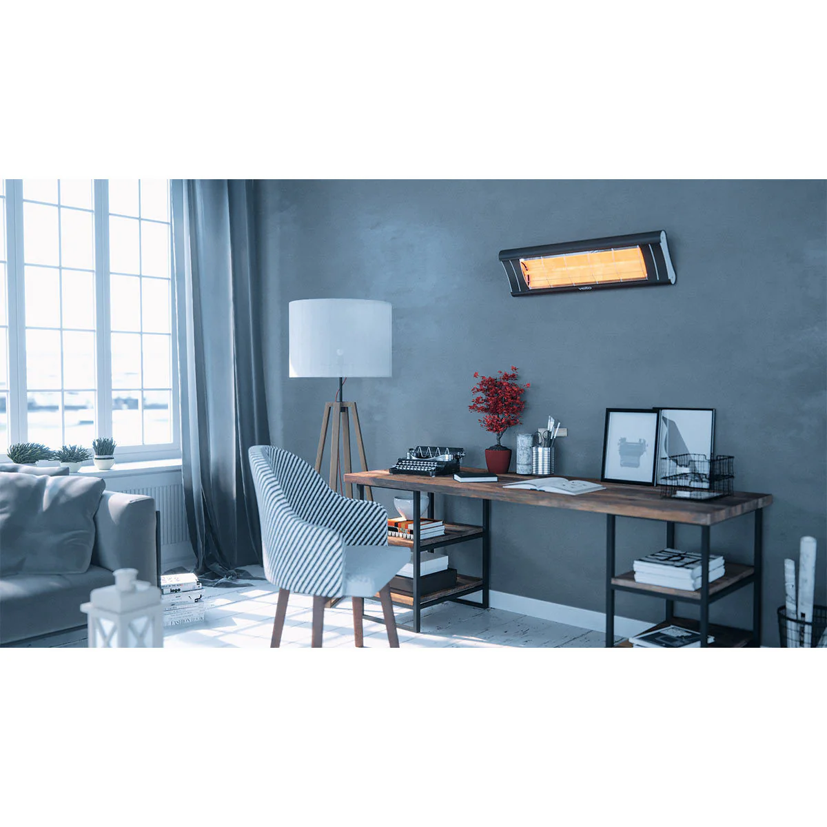Veito Aero 2500 Indoor And Outdoor Carbon Infrared Heater - Black - Image 3