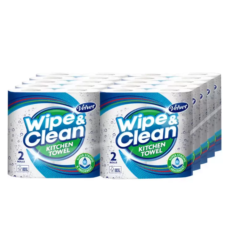Velvet Wipe and Clean Kitchen Roll Towel, 20 x 75 Sheets Pallet Deal (36 Units) Pallet Deal - Image 3