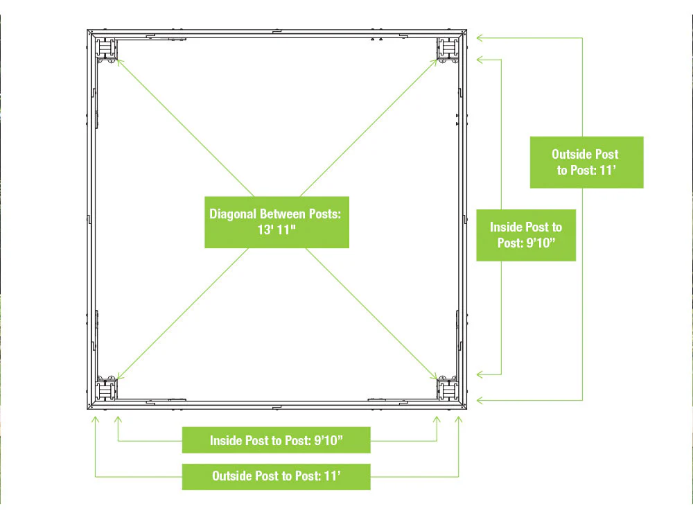 Yardistry 12ft x 12ft (3.7 x 3.7m) Cedar Gazebo with Privacy Wall & Aluminium Roof - Image 3