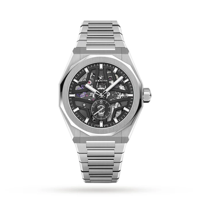 Zenith Automatic 41mm Men’s Watch with Black Material Dial, Stainless Steel Case & Bracelet, 100m Water Resistant / 03.9300.3620/78.I001