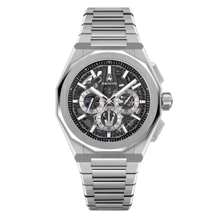 Zenith Automatic 42mm Men’s Watch with Black Material Dial, Stainless Steel Case & Bracelet, 100m Water Resistant / 03.9500.3600/78.I001