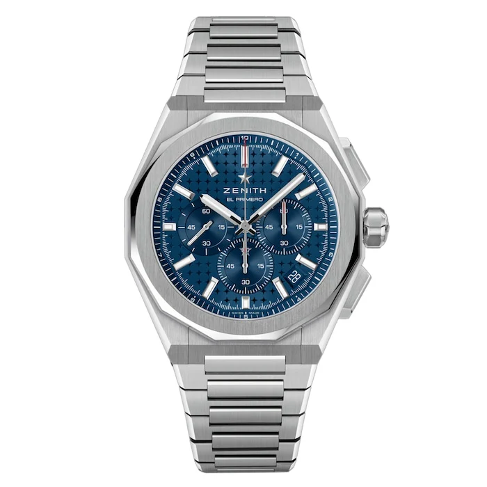 Zenith Automatic 42mm Men’s Watch with Blue Material Dial, Stainless Steel Case & Bracelet, 100m Water Resistant / 03.9500.3600/51.I001