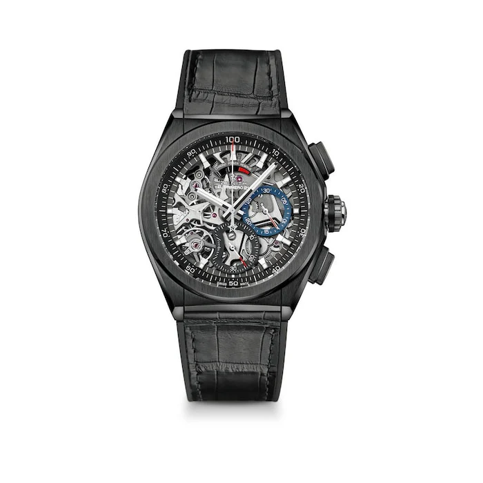Zenith Automatic 44mm Men’s Watch with Skeleton Material Dial, Ceramic Case, 100m Water Resistant / 49.9000.9004/78.R582