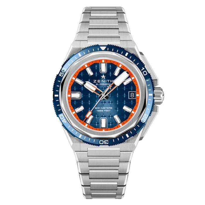 Zenith Defy Extreme Diver 42.5mm Mens Watch Blue Interchangeable Strap Luxury Watch Swiss Made Highâ Precision Movement Sapphire Crystal 95.9601.3620/51.I301