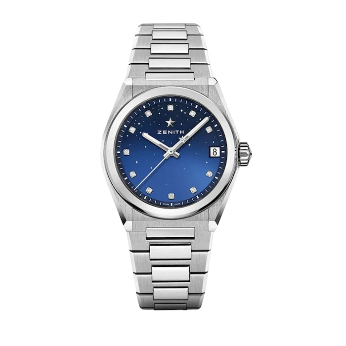 Zenith Defy Midnight 36mm Ladies Watch Blue Luxury Watch Swiss Made High Precision Movement 03.9200.670/01.MI001