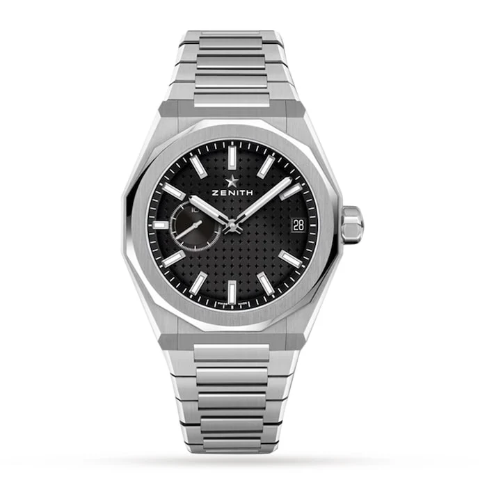 Zenith Elegance Automatic 41mm Men’s Watch with Black Material Dial, Stainless Steel Case & Bracelet, 100m Water Resistant / 03.9300.3620/21.I001