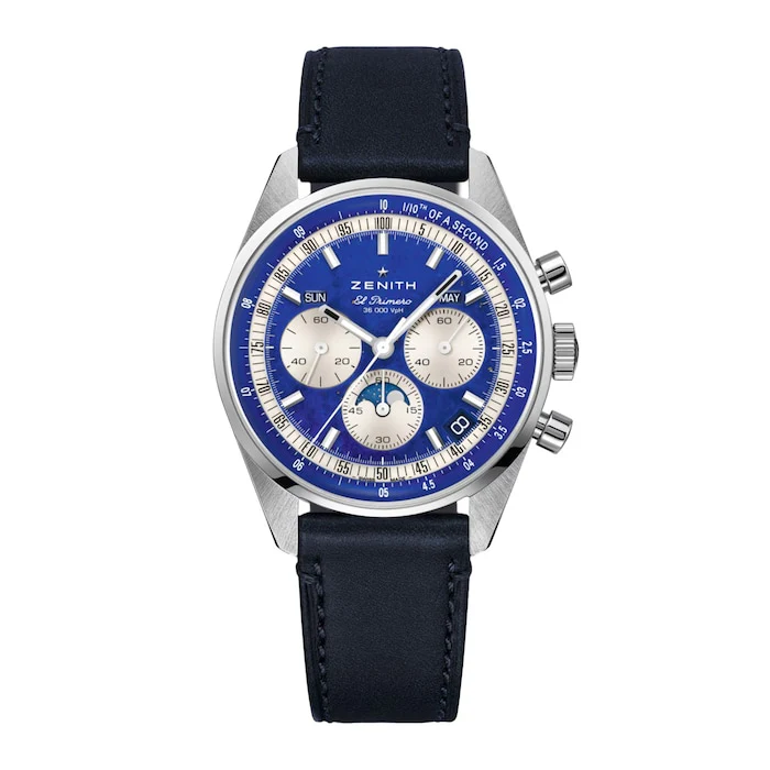 Zenith Heritage Automatic 38mm Men’s Watch with Blue Material Dial, Stainless Steel Case, 50m Water Resistant / 03.3400.3610/51.C910