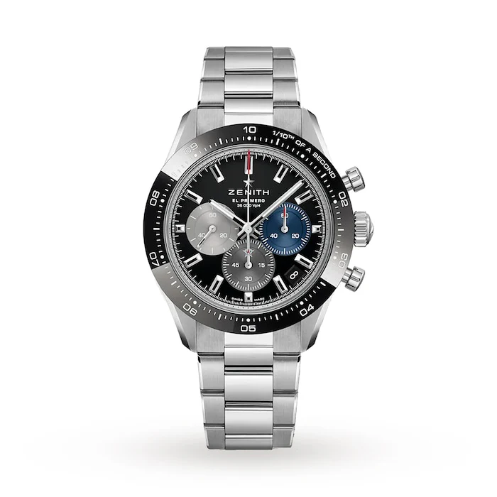 Zenith Sport Automatic 41mm Men’s Watch with Black Material Dial, Stainless Steel Case & Bracelet, 100m Water Resistant / 03.3100.3600/21.M3100