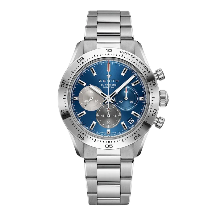 Zenith Sport Automatic 41mm Men’s Watch with Blue Material Dial, Stainless Steel Case & Bracelet, 100m Water Resistant / 03.3114.3600/51.M3100