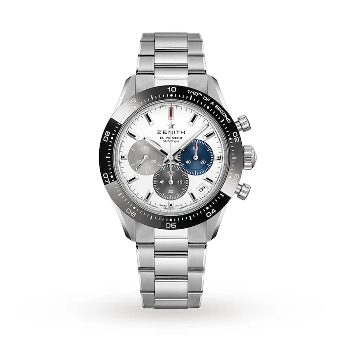 Zenith Sport Automatic 41mm Men’s Watch with White Material Dial, Stainless Steel Case & Bracelet, 100m Water Resistant / 03.3100.3600/69.M3100